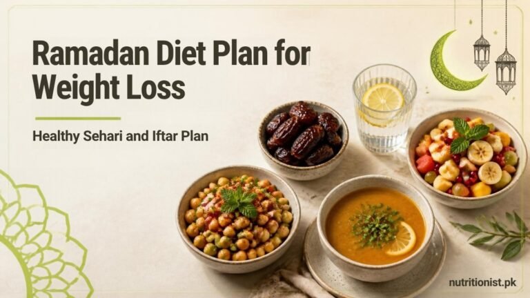 Ramadan diet plan for weight loss: a healthy iftar with dates, water with lemon, fruit chaat, chana chaat and soup